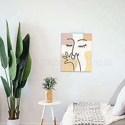 Rechteck mit Gesichtsmusterpapier&nbsp;DIY-WH0634-027