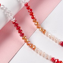 Imitación jade opaco hebras de cuentas de vidrio de color sólido&nbsp;GLAA-L044-A01