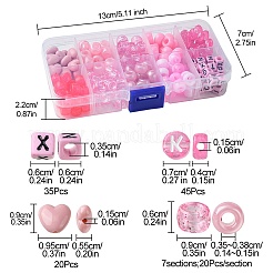 200шт 10 вида пластиковых перламутровых бусин FIND-FS0002-34