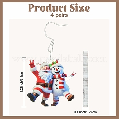 Акриловые серьги-подвески Санта-Клаус&nbsp;EJEW-YWC0001-01