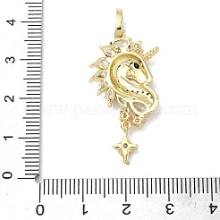 Латунные микропаве прозрачные подвески с фианитом&nbsp;KK-I476-13G