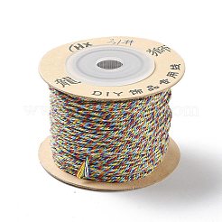 ポリエステルツイストコード  ラウンド  DIYのジュエリーには  カラフル  1.2mm  約38.28ヤード（35m）/ロール&nbsp;OCOR-G015-01B-35