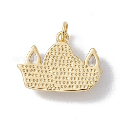 Pendenti in zirconi cubici trasparenti in micro pavè di ottone&nbsp;KK-I692-04G-02