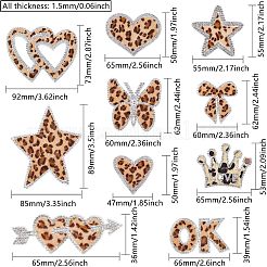 Хрустальные стразы утюг на тканевых заплатках DIY-FG0001-37