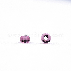 透明チェコガラスシードビーズ15/0個  ラウンド  オールドローズ  1.5x1mm  穴：0.5mm  約500 G /袋&nbsp;SEED-N004-004-05