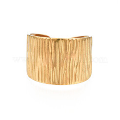 Ионное покрытие (ip) 304 текстура из нержавеющей стали открытое манжетное кольцо RJEW-S405-258G