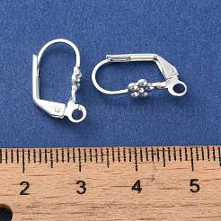 真鍮製フレンチフックピアスパーツ  銀  17x5x2mm  穴：2mm  ピン：5x2mm&nbsp;FIND-Z039-26S