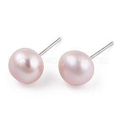 Натуральный жемчуг серьги PEAR-N020-07C