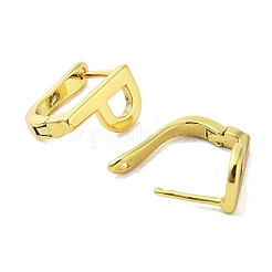 Женские серьги-гвоздики из латуни с буквами EJEW-A038-01P-G