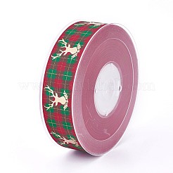 Cinta grosgrain de poliéster para reno / ciervo de navidad&nbsp;SRIB-P013-E02