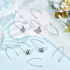 200 шт. крючки для сережек из нержавеющей стали 304&nbsp;STAS-BBC0004-46