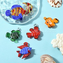 6шт 6 стиля подвески ручной работы лэмпворк&nbsp;LAMP-YW0001-56