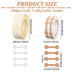 6 рулон 2 цвета штанги бумаги самоклеящиеся пустые наклейки DIY-FG0004-27