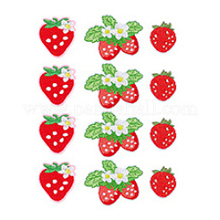 12 шт. 3 стиля клубника компьютерная вышивка ткань нашивки приклеиваемые/пришиваемые&nbsp;PATC-PH0001-36