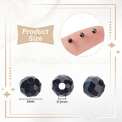 2 нити бусин из натуральной черной шпинели G-OC0005-44