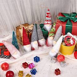 10 pièces 2 style tissu sans visage noël gnome poupée pendentif décorations&nbsp;sgHJEW-SZ0001-09