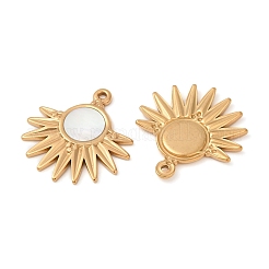 Подвески из натуральной белой ракушки из нержавеющей стали 304 STAS-L288-13G-02