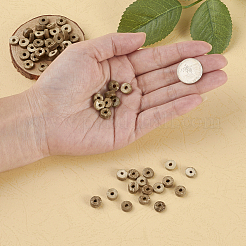 Окрашенные бусины пончик кокосовые COCB-TA0001-01