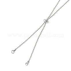Verstellbare Kugelketten aus Edelstahl 304 mit Schiebeverschluss&nbsp;AJEW-JB01660-02
