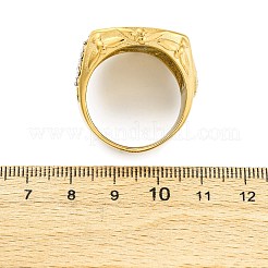 Звезда Давида 304 нержавеющая сталь стразы перстни для женщин RJEW-B121-02C-G