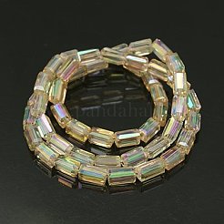 Гальванические стеклянные бусины&nbsp;EGLA-J023-8x4mm-07