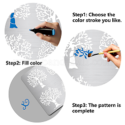 Трафареты для штампов из нержавеющей стали&nbsp;DIY-WH0238-129