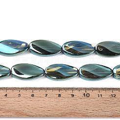 Chapelets de perles en verre transparent électrolytique&nbsp;EGLA-N055-02H