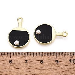 Pendenti in lega smaltata e perla imitazione&nbsp;ENAM-T025-02G-20A