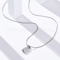 304 нержавеющая сталь прямоугольный кулон змея цепи ожерелья для женщин мужчин EJEW-Z044-02P