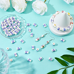 50 pièces de perles en porcelaine faites à la main&nbsp;PORC-PA0001-56A