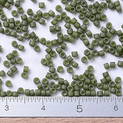 MIYUKIデリカビーズ  シリンダー  日本製シードビーズ  11/0  （db0391)艶消し不透明オリーブ光沢  1.3x1.6mm  穴：0.8mm  約2000PCS /ボトル  10 G /ボトル&nbsp;SEED-JP0008-DB0391