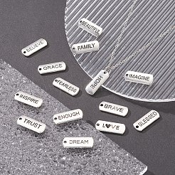 18шт 18 стиля прямоугольные подвески из сплава в тибетском стиле&nbsp;TIBEP-YW0001-34AS