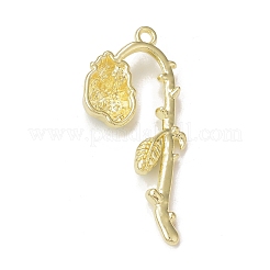 メッキ合金エナメルチャームラック  バラの花のチャーム  ゴールドカラー  ミックスカラー  38.5x19x5mm  穴：1.8mm&nbsp;PALLOY-P291-04G