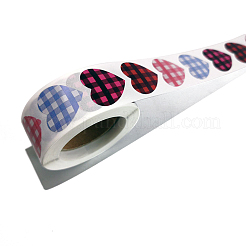 Сердце с бумажными наклейками в шотландскую клетку HEAR-PW0001-174