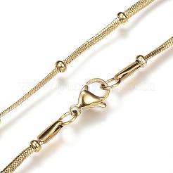 Collane a spina di pesce in acciaio inossidabile 304&nbsp;X-NJEW-D285-28