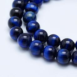 Природных тигровый глаз бисер нитей&nbsp;G-K203-86-8mm