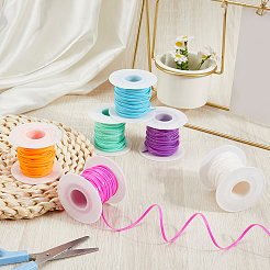 6 рулон 6-х цветных полосок из ПВХ-пластика и ротанга DIY-CY0001-96