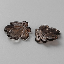 ガラスチャーム  メープルリーフチャーム  コーヒー  22x21x3mm  穴：1.2mm&nbsp;GLAA-CJC0015-01H