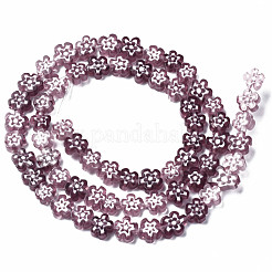 Millefiori a mano fili di perline di vetro&nbsp;LAMP-J035-6mm-34