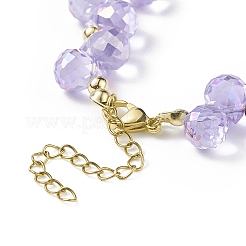 Braccialetto di perline a goccia di vetro bling per le donne&nbsp;BJEW-JB08991