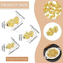 15шт 3 стиля бусины из сплава&nbsp;FIND-YW0010-56