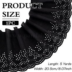 5 ярд хлопковых кружевных лент с цветочной вышивкой OCOR-MA0001-29B