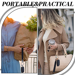 2 комплект 2-х цветных брелоков из сплава с искусственной кожей&nbsp;KEYC-PH0002-14A