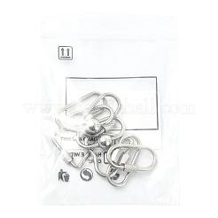 8 pièce 4 styles 304 mousqueton à vis en acier inoxydable avec breloques de verrouillage&nbsp;STAS-FS0002-38