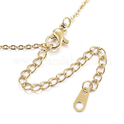 Collares de acero inoxidable 304 con revestimiento al vacío de PVD&nbsp;NJEW-E080-13G
