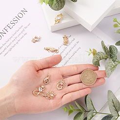 16шт 8 стиля латунные подвески с микропаве и кубическим цирконием&nbsp;KK-CF0001-02