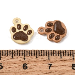 塗装合金チャームをスプレー  足のプリントのチャーム  ミックスカラー  12x10x3mm  穴：1.2mm&nbsp;AL-CBAD39A-02