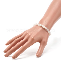 Натуральный радужный лунный камень самородки бусины стрейч-браслет для нее BJEW-JB06951-09