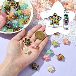 50шт непрозрачные акриловые бусины с покрытием&nbsp;MACR-CJ0001-90