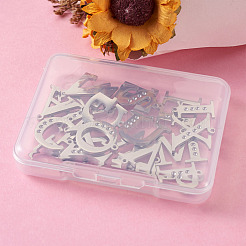 Подвеска в виде буквы из нержавеющей стали 304 со стразами STAS-TA0001-11P